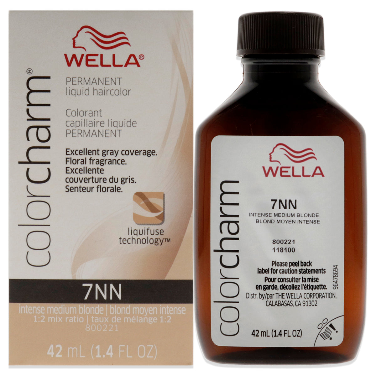 Wella Color Charm Permanent Liquid Hair Color 7NN Intense Medium Blonde Unisex Color Dye 1.42 OZ | 42 ML