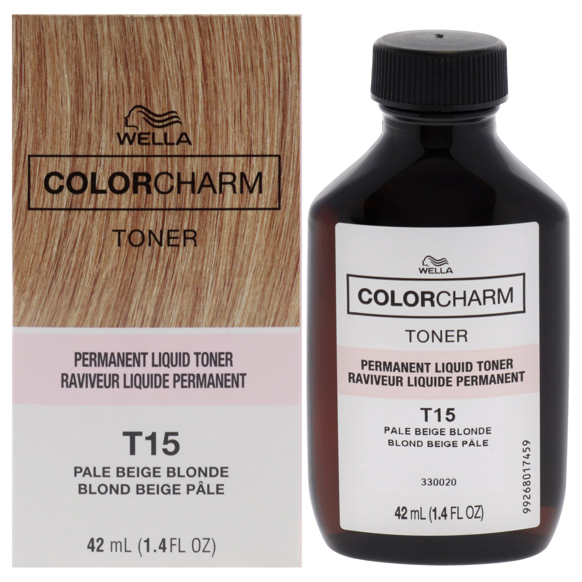 Wella Color Charm Permanent Liquid Toner T15 Pale Beige Blonde Unisex Color Dye 1.4 FL OZ | 41 ML