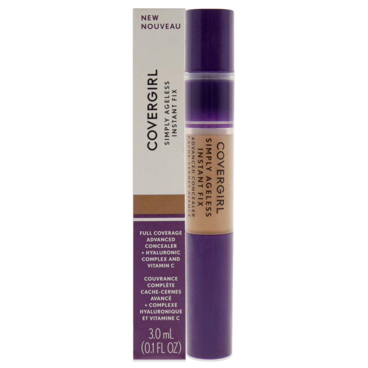 CoverGirl Simply Ageless Instant Fix Advanced Concealer 380 Caramel Women's Concealer 0.1 OZ | 3 ML