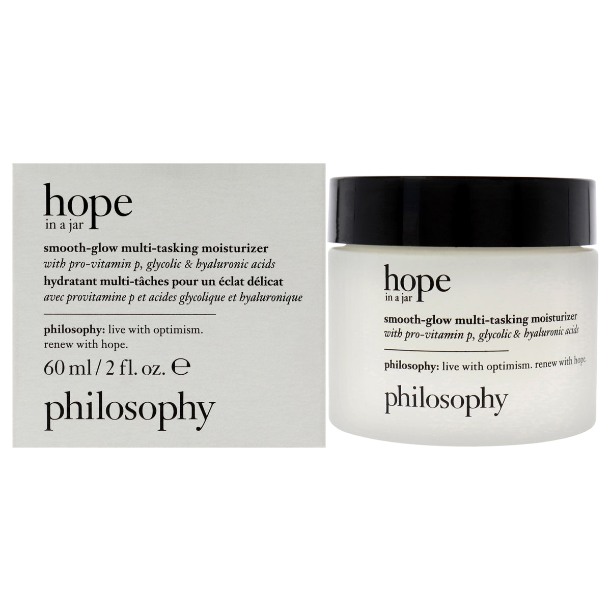 Philosophy Hope In a Jar Smooth-Glow Multi-Tasking Moisturizer Unisex Face Creams & Moisturizers 2 OZ | 60 ML
