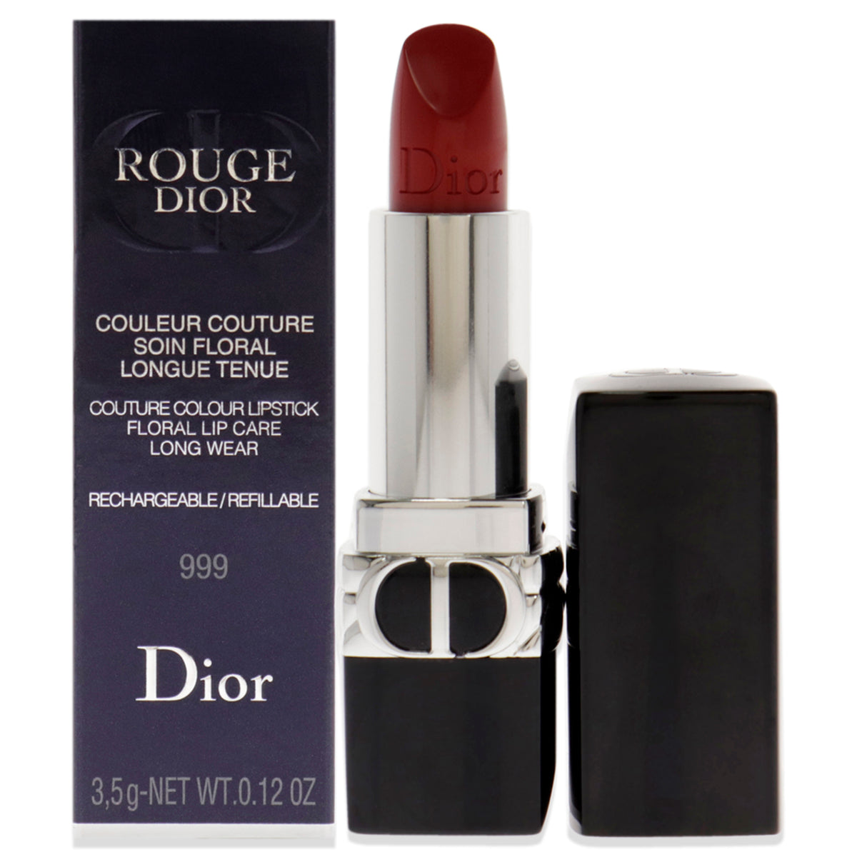 Christian Dior Rouge Dior Couture Satin Lipstick 999 Red Women's Lipstick 0.12 FL OZ | 3.5 ML