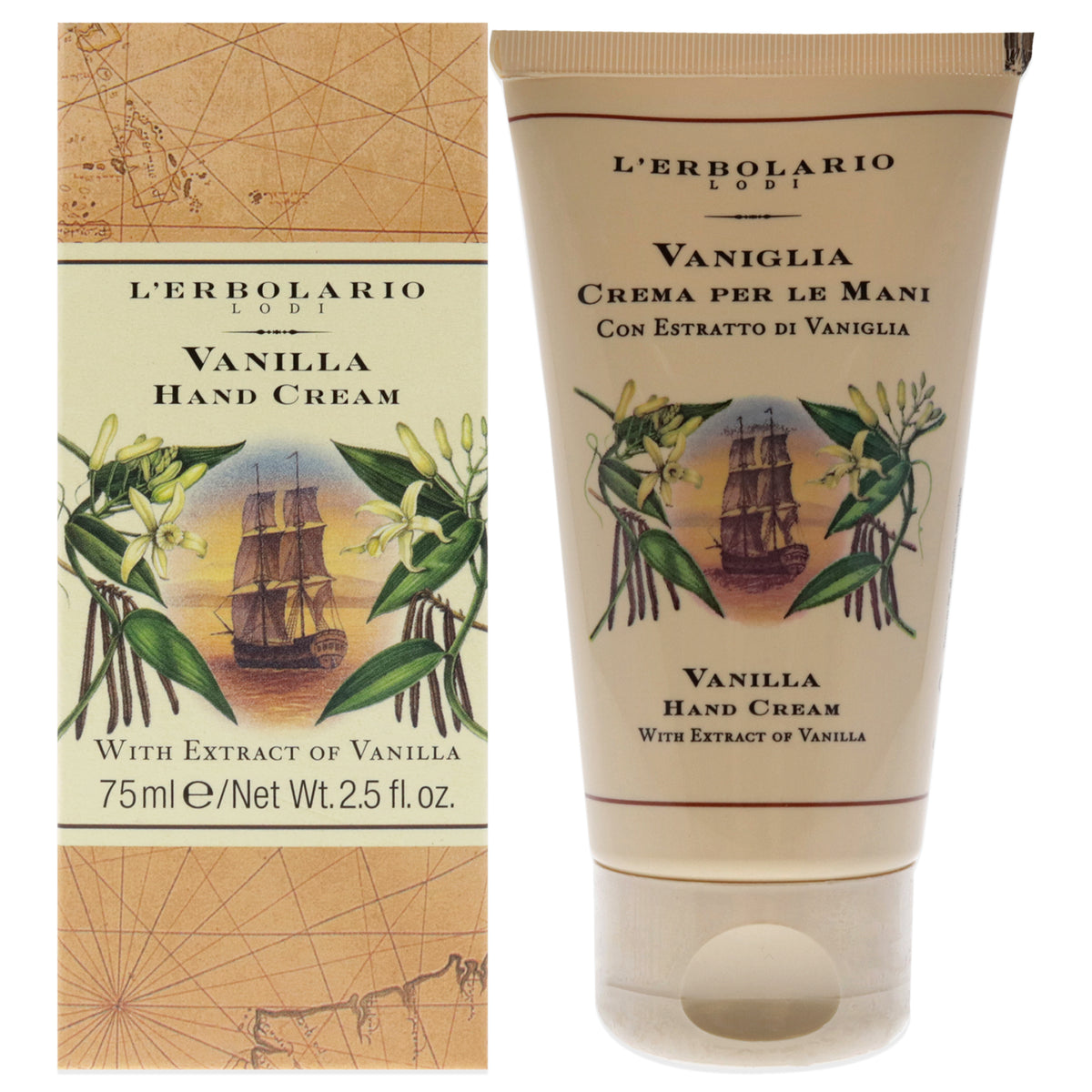 LErbolario Hand Cream - Vanilla Women's Hand Creams & Lotions 2.5 OZ | 75 ML
