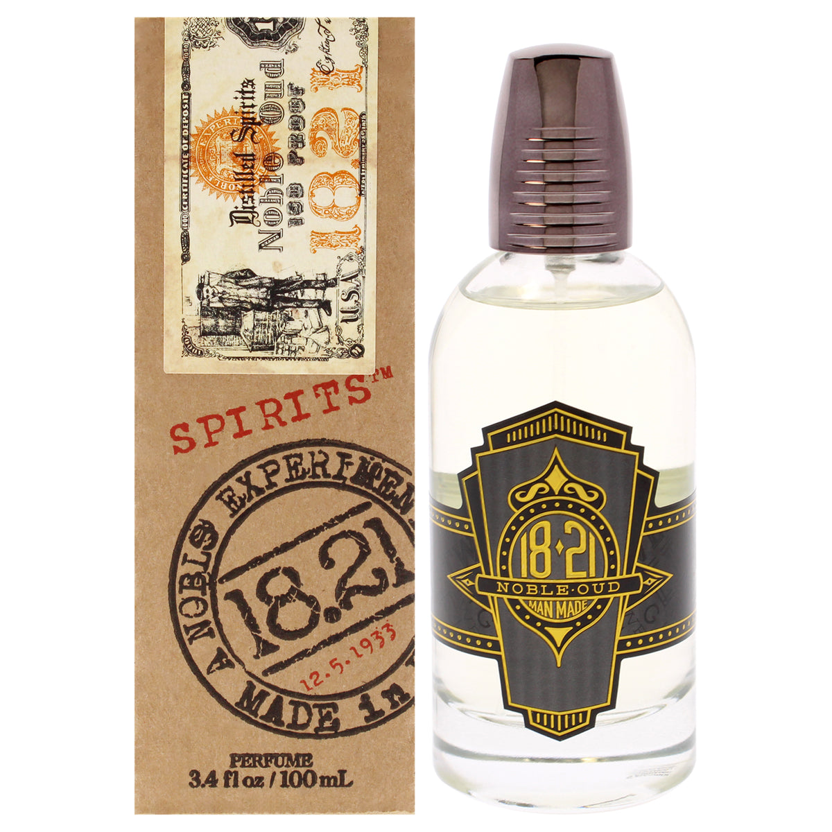 18.21 Man Made Spirits - Noble Oud Men's Parfum Spray 3.4 FL OZ | 100 ML