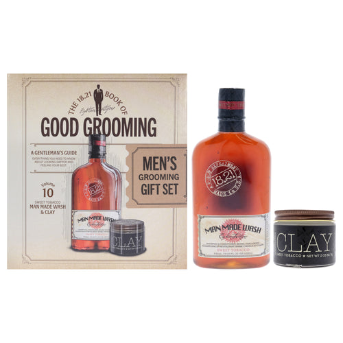 18.21 Man Made Book of Good Grooming Volume 10 Set - Sweet Tobacco Men's Body Care Sets & Kits