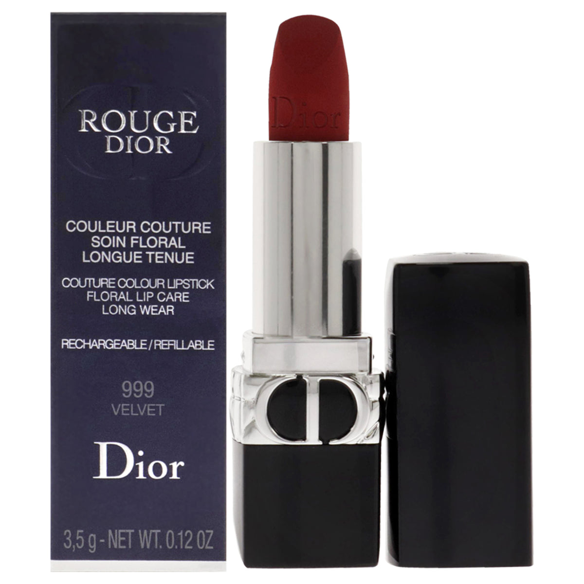 Christian Dior Rouge Dior Couture Lipstick 999 Velvet Women's Lipstick 0.12 FL OZ | 3.5 ML