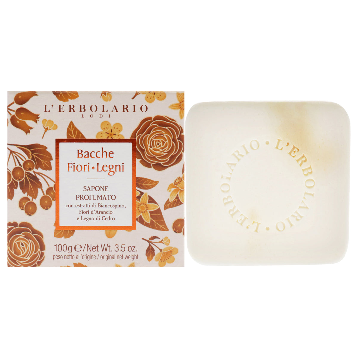 LErbolario Perfumed Soap - Berries Flowers Wood Unisex Body Soaps 3.5 FL OZ | 100 ML