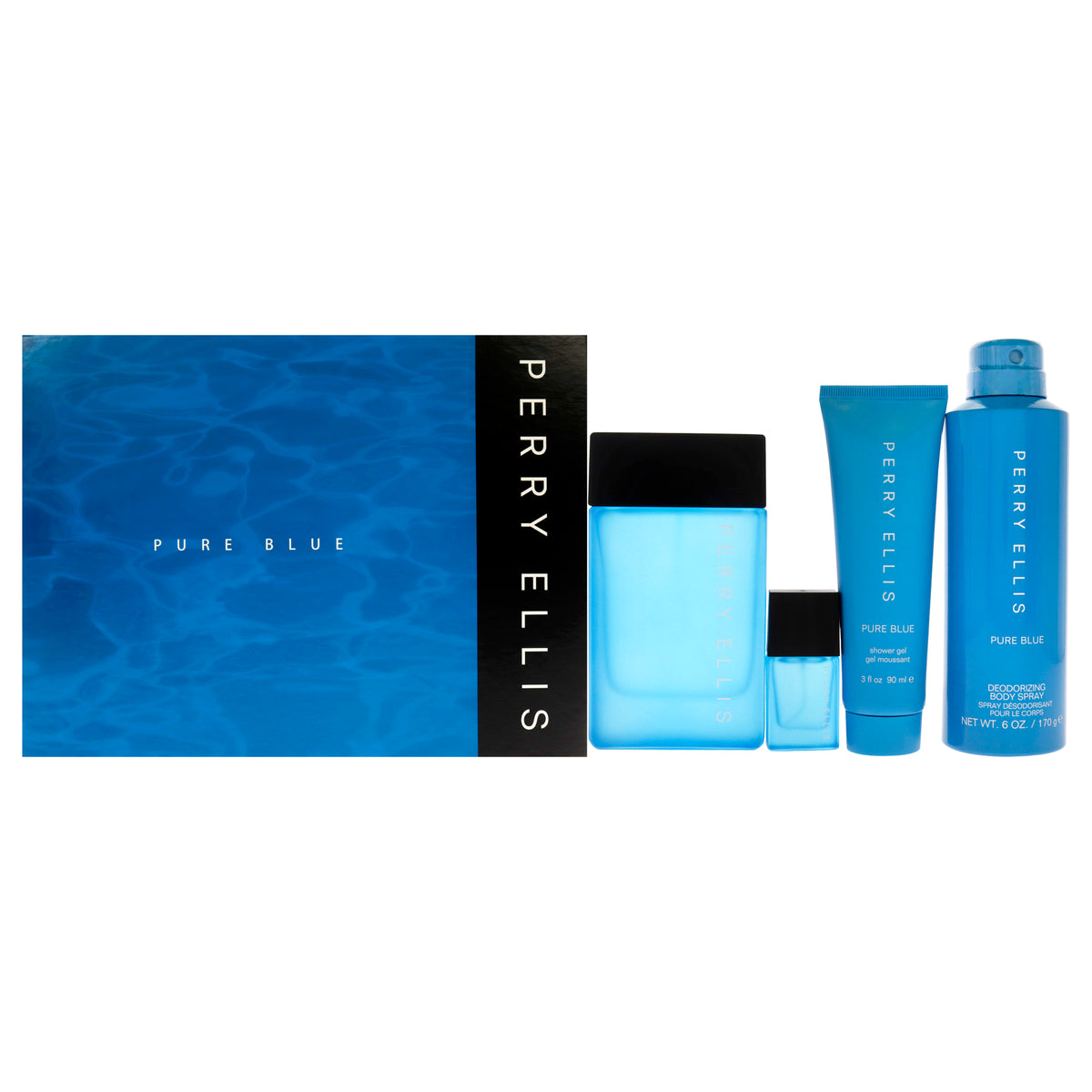 Perry Ellis Pure Blue Men's Personal Fragrance Sets 3.4 FL OZ | 100 ML