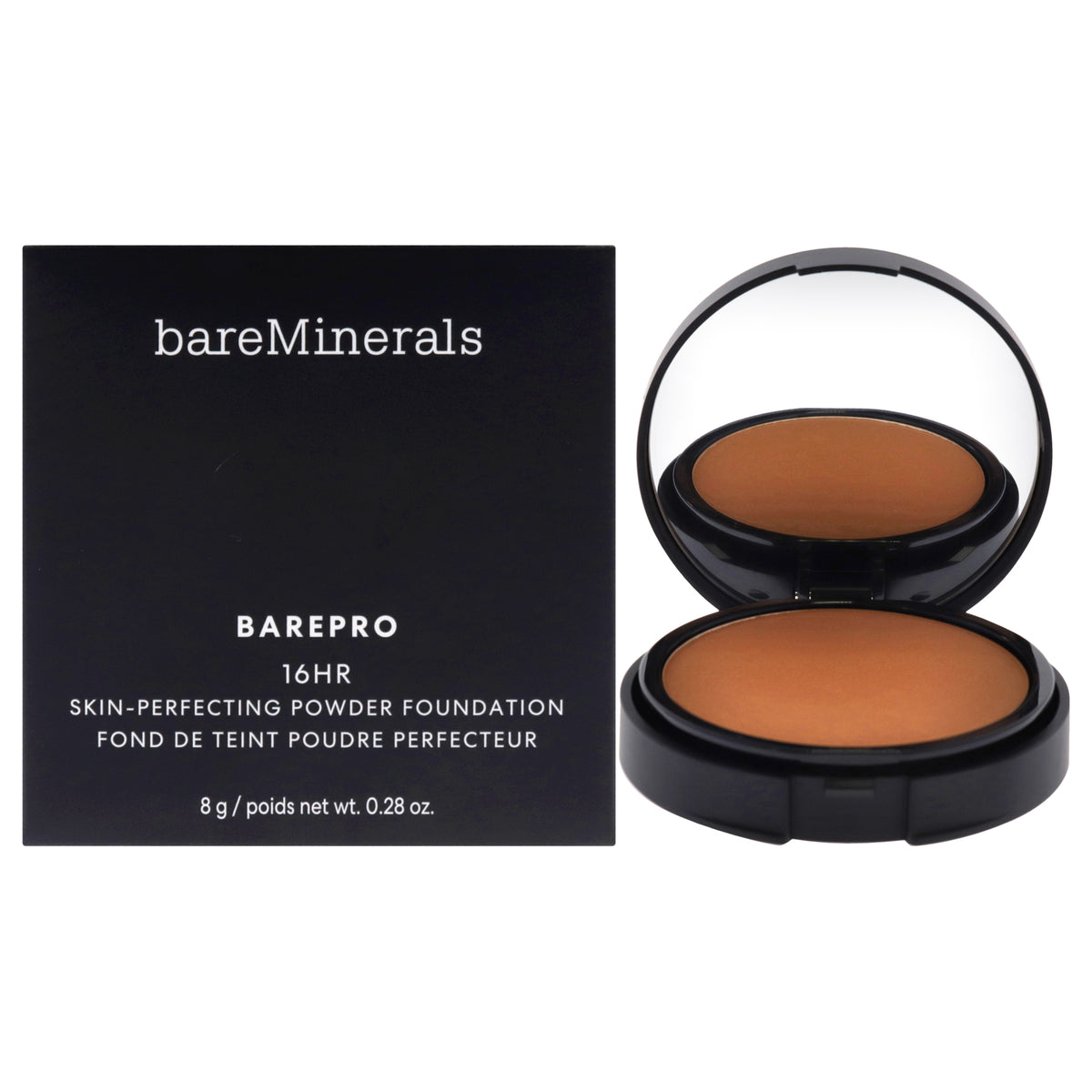 bareMinerals BarePro 16HR Skin Perfecting Powder Foundation 45 Medium Deep Warm Women's Foundation 0.28 OZ | 8 G