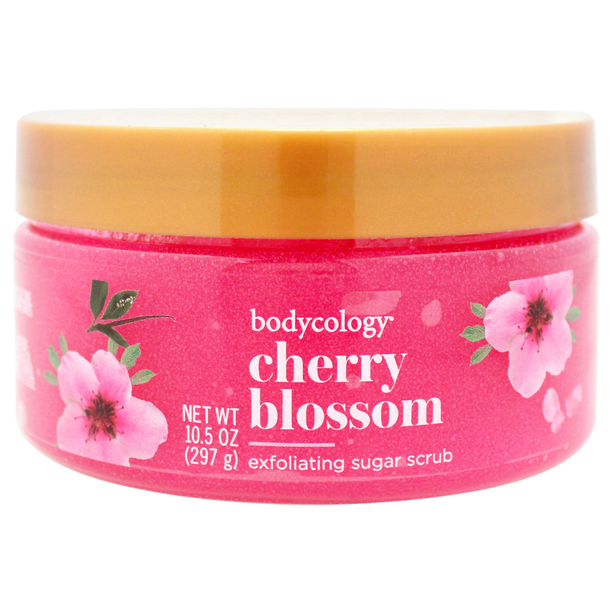 Bodycology Exfoliating Sugar Scrub - Cherry Blossom for Women's Face Polishes & Scrubs 10.5 OZ | 311 ML