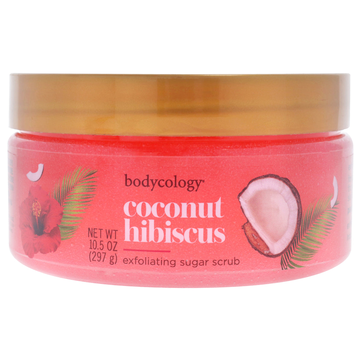 Bodycology Exfoliating Sugar Scrub - Coconut Hibiscus Women's Face Polishes & Scrubs 10.5 OZ | 310 ML
