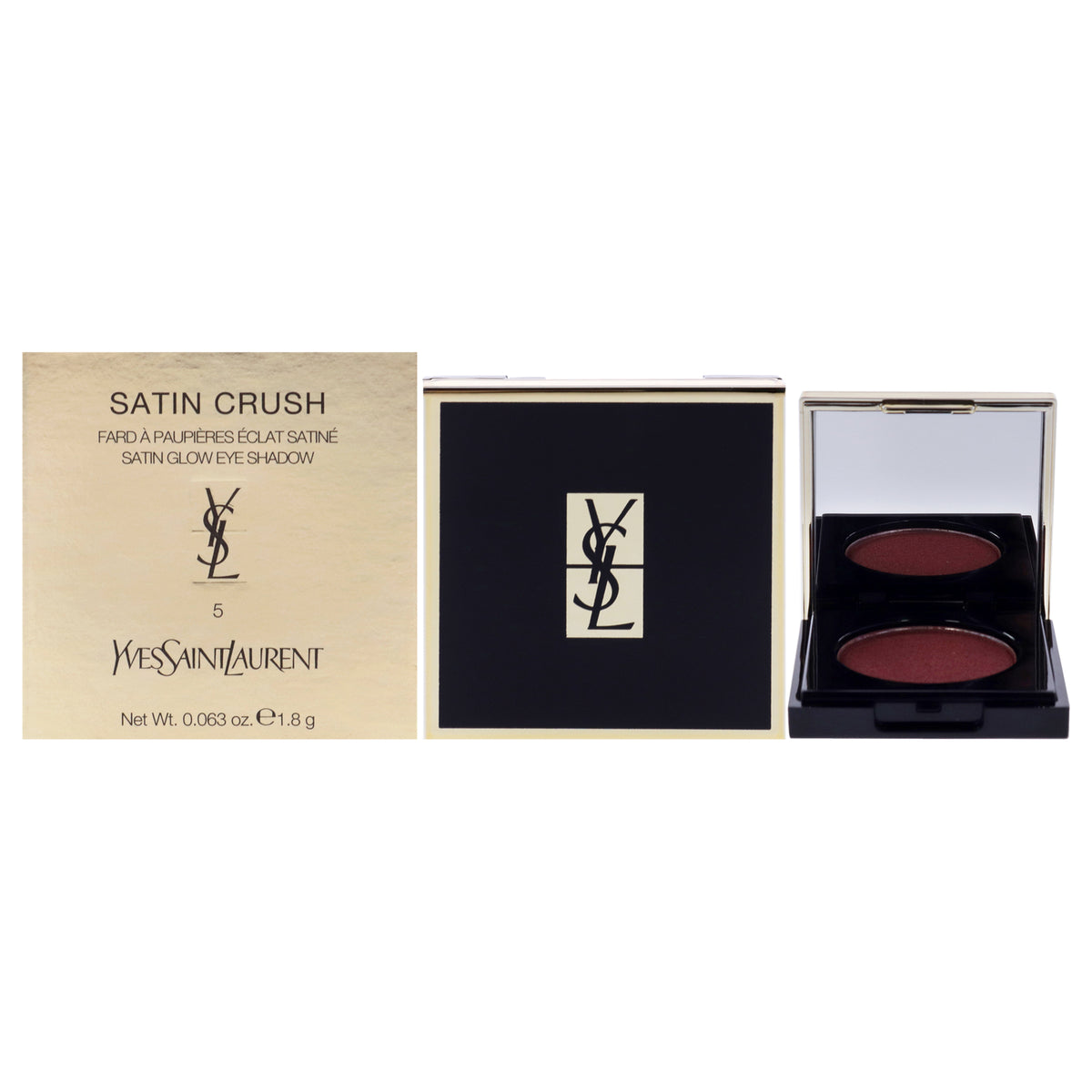 Yves Saint Laurent Satin Crush Mono Eyeshadow - 5 Radical Rust Unisex Eye Shadow 0.063 OZ | 1.9 ML