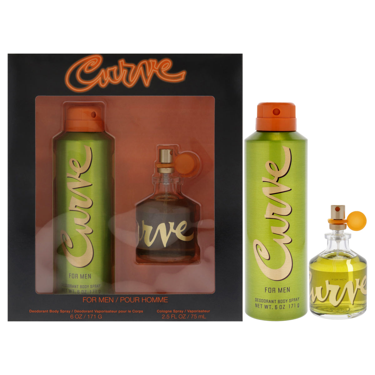 Liz Claiborne Curve for Men's Personal Fragrance Sets 2.5 FL OZ | 74 ML
