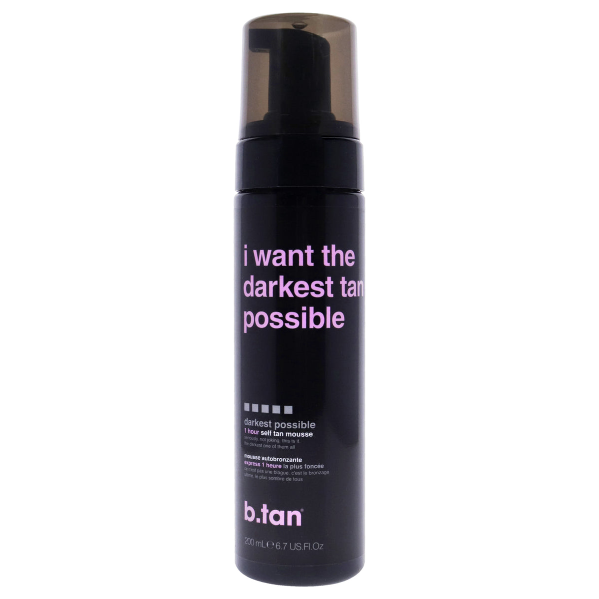 B.Tan I Want The Darkest Tan Possible Self Tan Mousse Unisex Self-Tanners 6.7 FL OZ | 200 ML