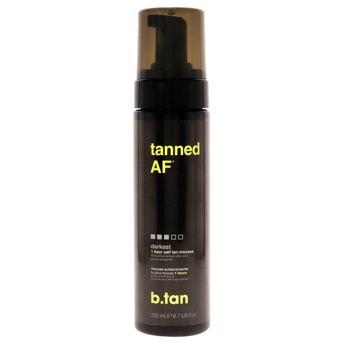 B.Tan Tanned Af Self Tan Mousse Unisex Self-Tanners 6.7 OZ | 200 ML
