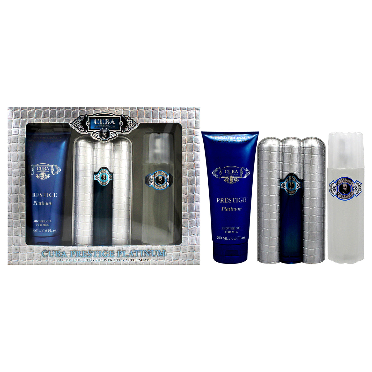 Cuba Prestige Platinum Men's Personal Fragrance Sets 3.4 FL OZ | 100 ML