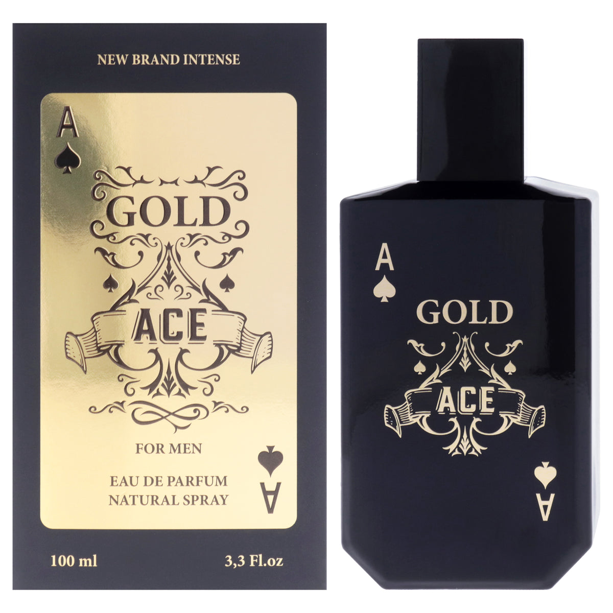 New Brand Intense Gold Ace Men's Eau de Parfum 3.3 FL OZ | 100 ML