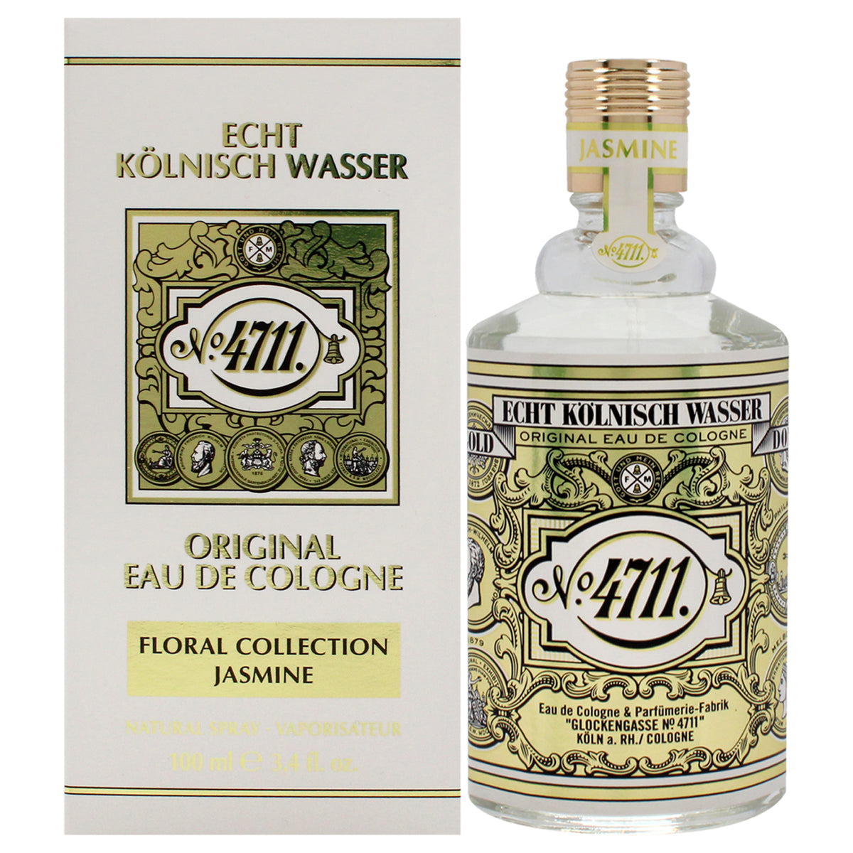 Muelhens 4711 Floral Collection - Jasmine Unisex Eau de Cologne 3.4 FL OZ | 100 ML