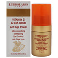 LErbolario Vitamin C and 24K Gold Ultra Smoothing Defatiguing Eye Contour Women's Eye Creams 0.5 FL OZ | 15 ML