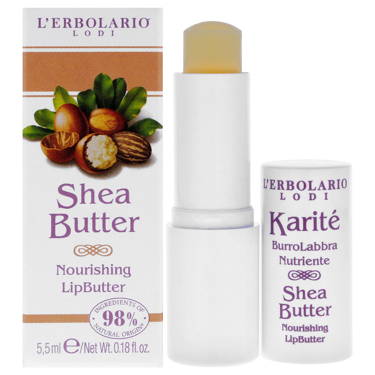 LErbolario Nourishing Lips Butter - Shea Butter Women's Lip Balms & Moisturizers 0.18 FL OZ | 5 ML