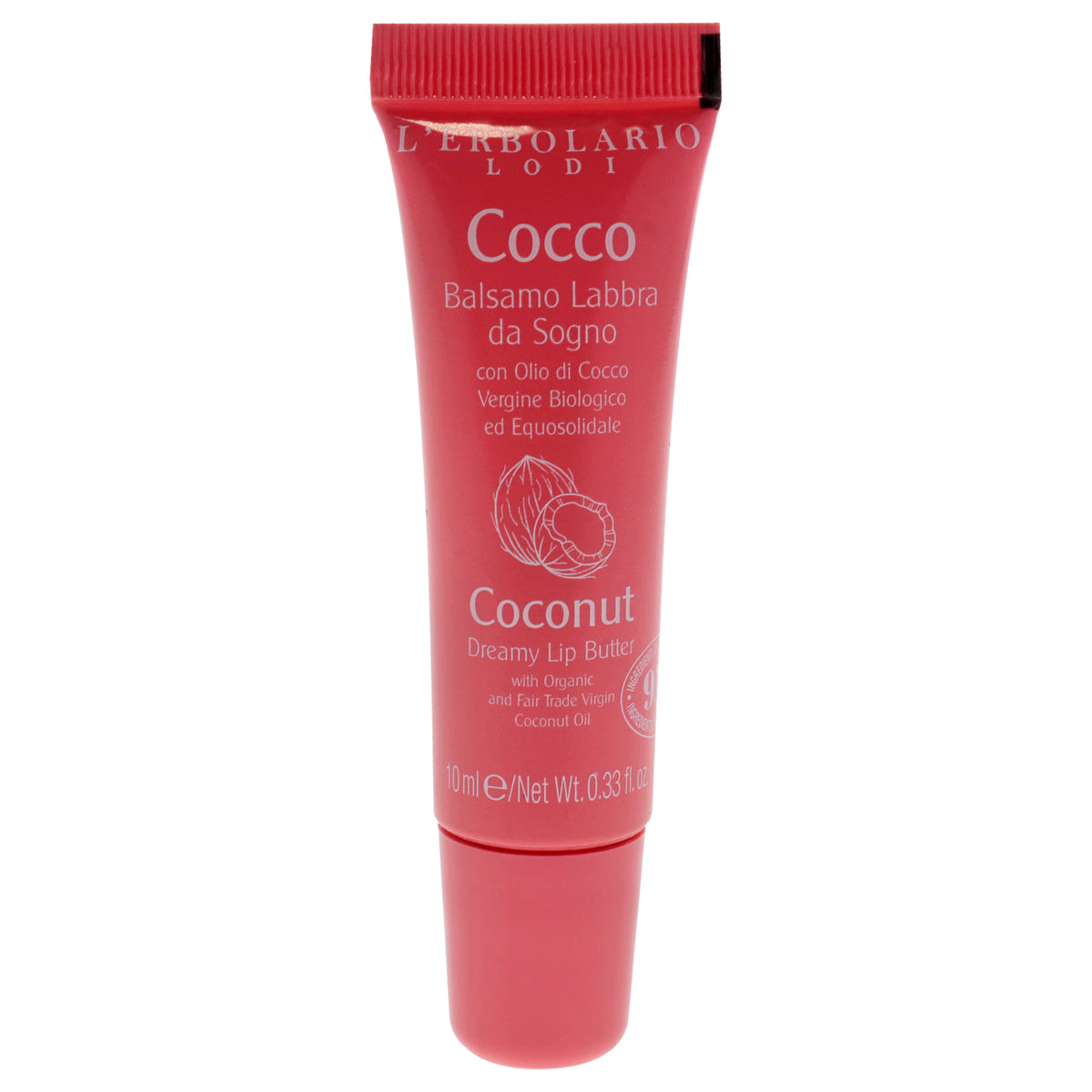 LErbolario Dreamy Lip Butter - Coconut Women's Lip Balms & Moisturizers 0.33 FL OZ | 10 ML