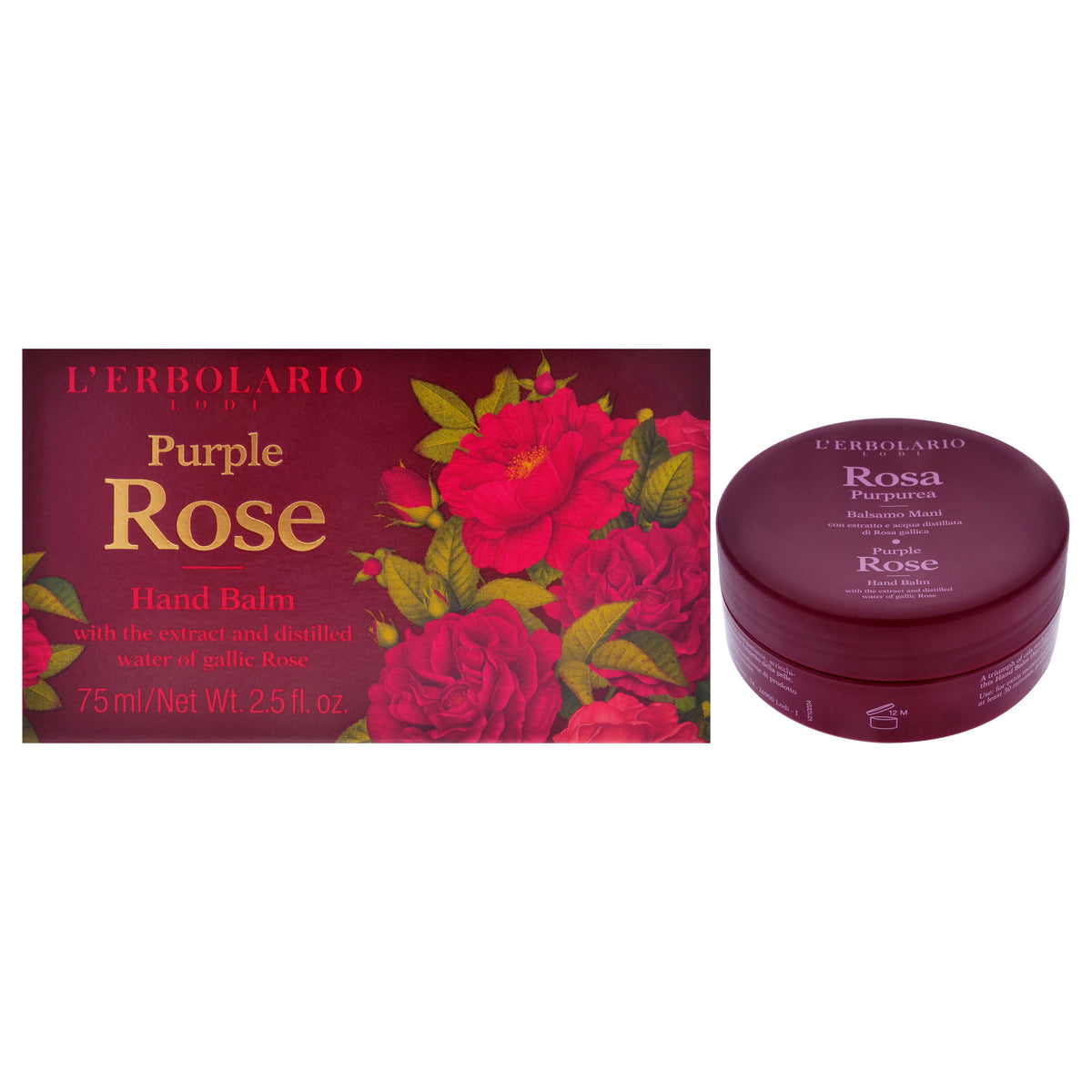 LErbolario Hand Balm - Purple Rose Women's Hand Creams & Lotions 2.5 OZ | 75 ML