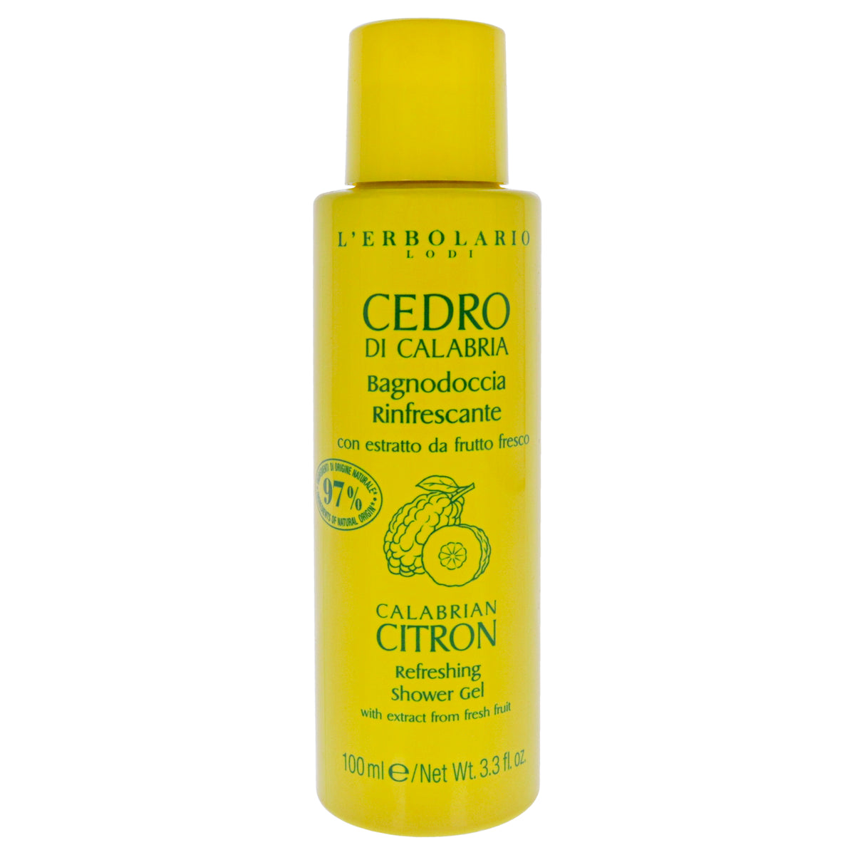 LErbolario Refreshing Shower Gel - Calabrian Citron Unisex Body Washes 3.3 FL OZ | 98 ML