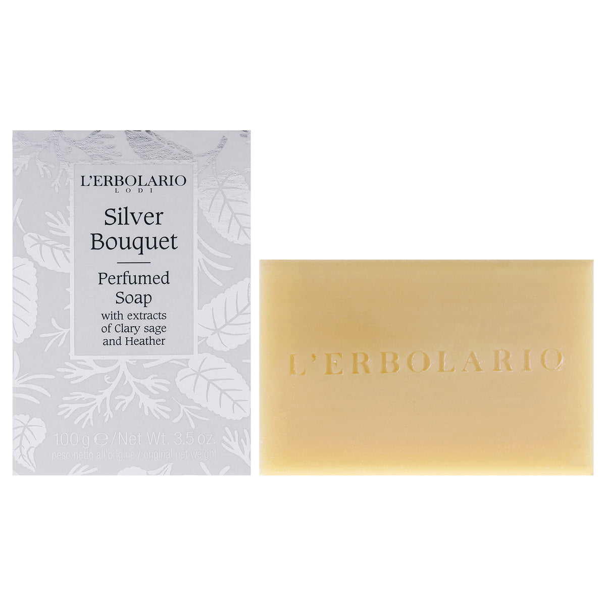 LErbolario Perfumed Soap - Silver Bouquet Unisex Body Soaps 3.5 OZ | 100 G