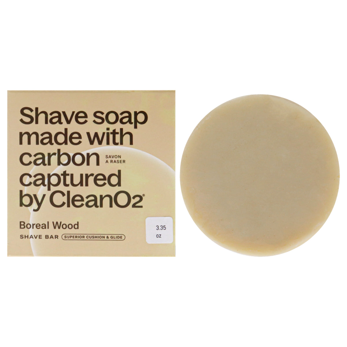 CleanO2 Shave Bar - Boreal Wood Men's Body Soaps 3.35 OZ | 95 G