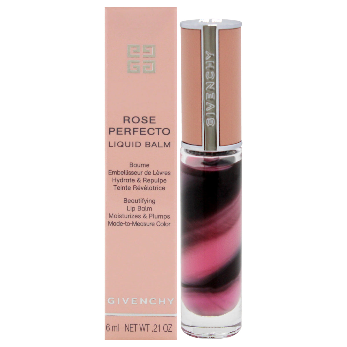 Givenchy Rose Perfecto Tinted Liquid Lip Balm 011 Black Pink Women's Lip Balms & Moisturizers 0.21 FL OZ | 6 ML