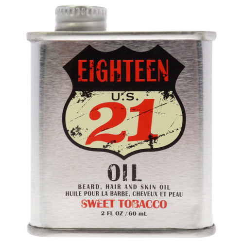 18.21 Man Made Sweet Tobacco Beard Hair and Skin Oil Men's Beard Conditioners & Oils 2 OZ | 60 ML