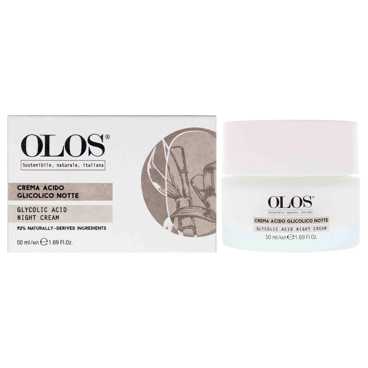 Olos Glycolic Acid Night Cream Unisex Night Creams 1.7 OZ | 50 ML