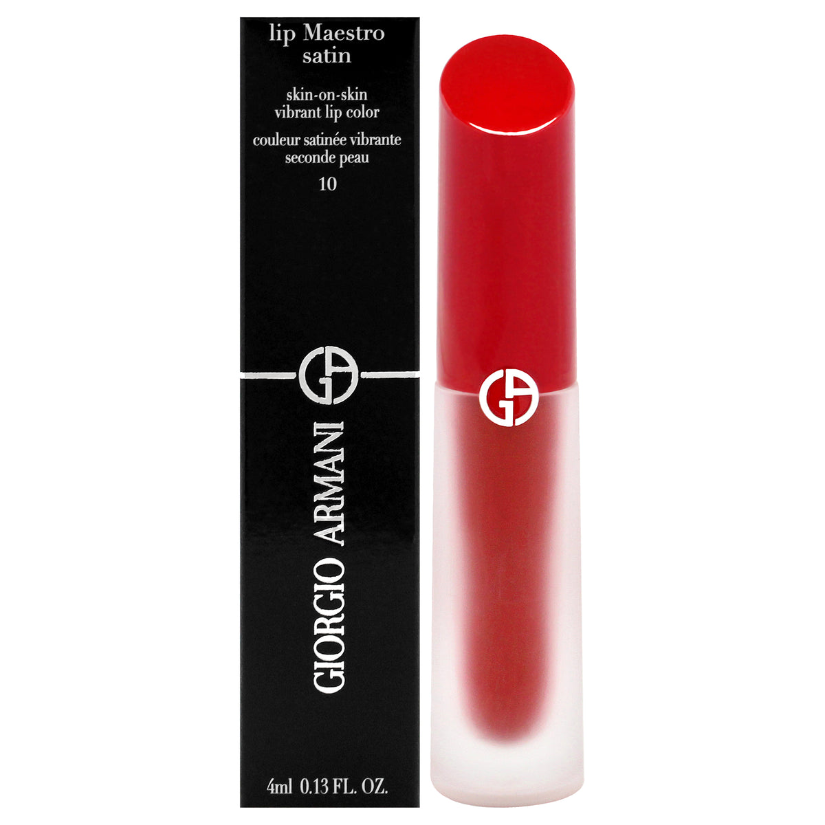 Giorgio Armani Lip Maestro Satin Long-Lasting Lipstick - 10 In Love Women's Lipstick 0.13 FL OZ | 4 ML