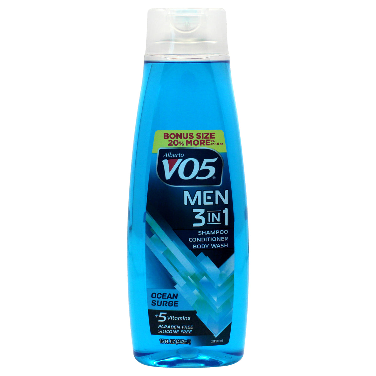 Alberto VO5 3-in-1 Ocean Surge Shampoo Conditioner and Body Wash Unisex Body Washes 15 OZ | 443 ML
