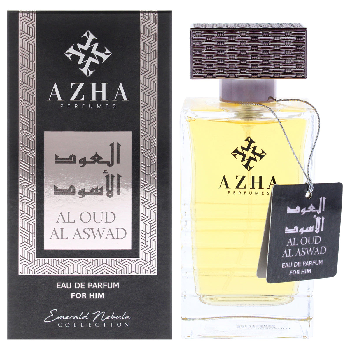 Azha Emerald Nebula Collection - Al Oud Al Aswad Men's Eau de Parfum 3.3 FL OZ | 100 ML
