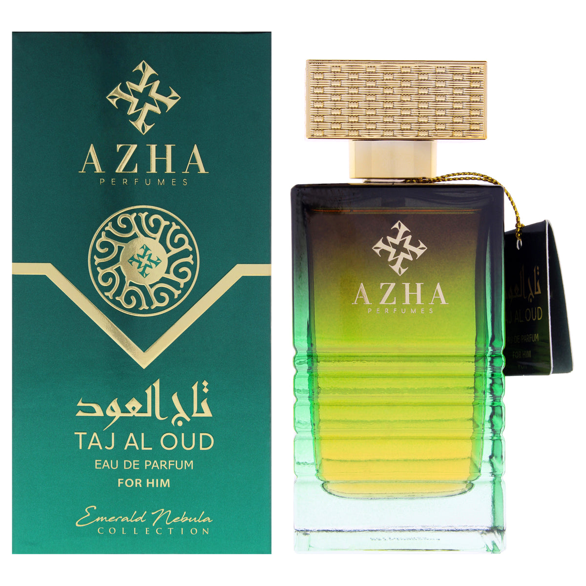 Azha Emerald Nebula Collection - Taj Al Oud Men's Eau de Parfum 3.3 FL OZ | 100 ML