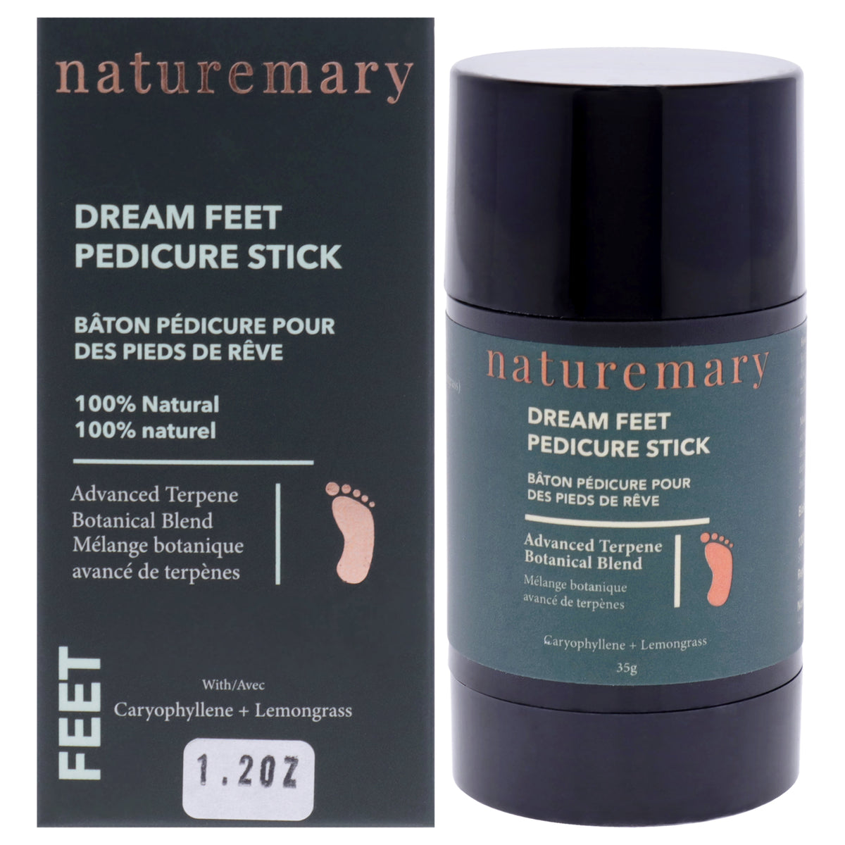 Naturemary Dream Feet Pedicure Stick Unisex Foot Creams & Lotions 1.23 OZ | 36 ML