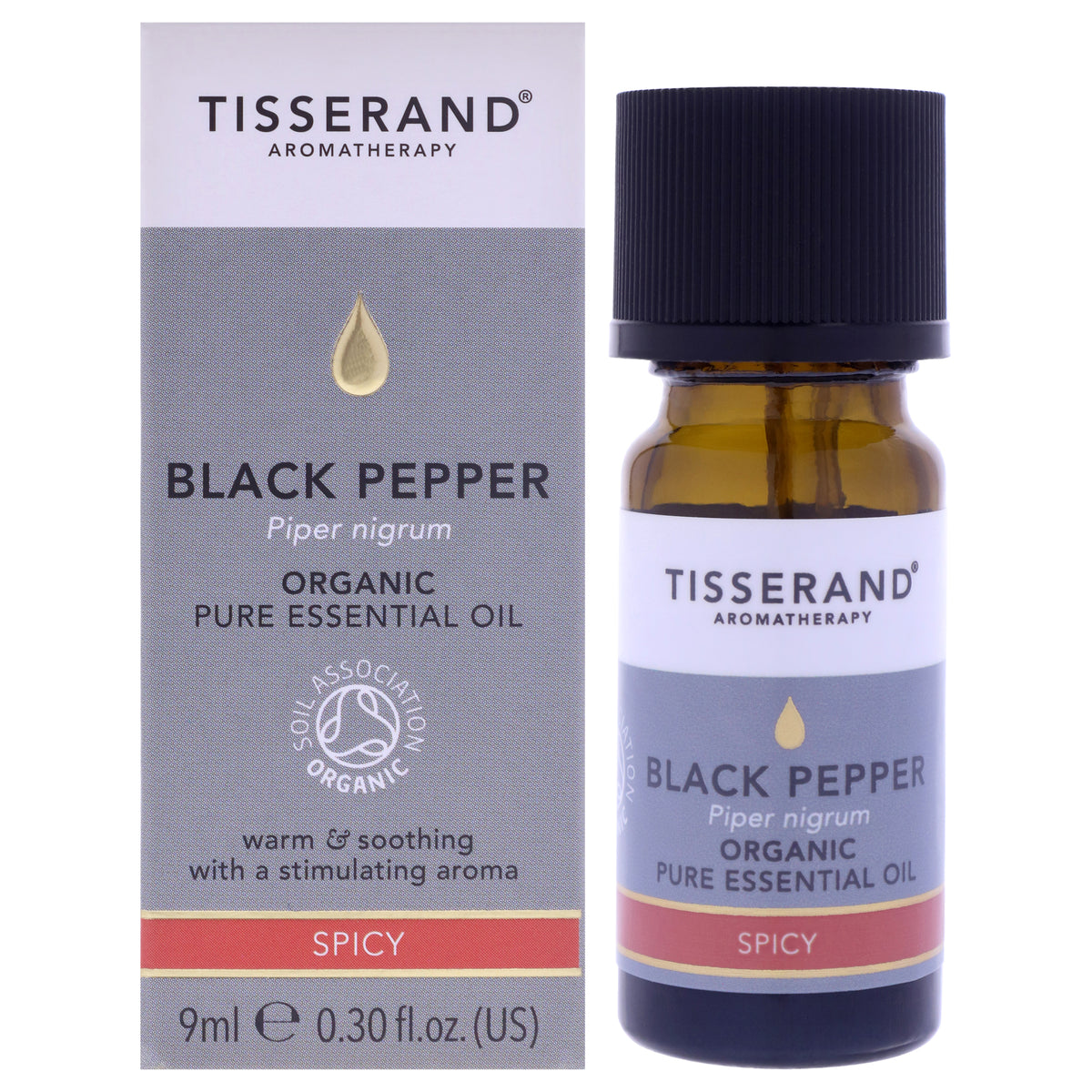 Tisserand Organic Pure Essential Oil Black Pepper Unisex Essential Oils 0.30 FL OZ | 8.9 ML