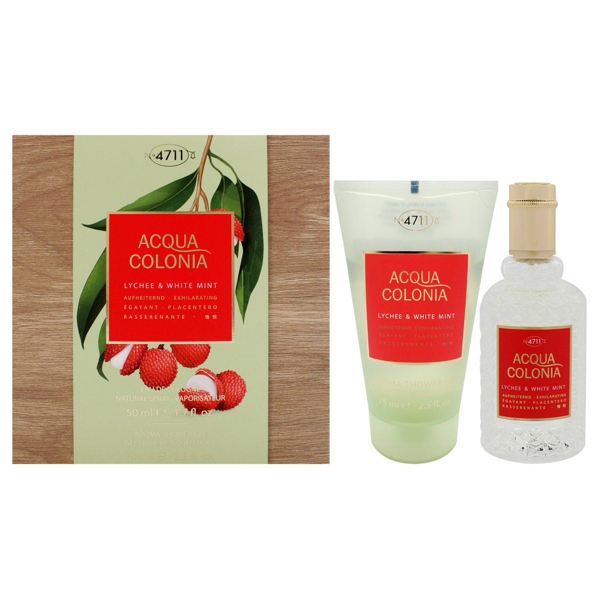 Muelhens 4711 Acqua Colonia Lychee and White Mint Unisex Personal Fragrance Sets