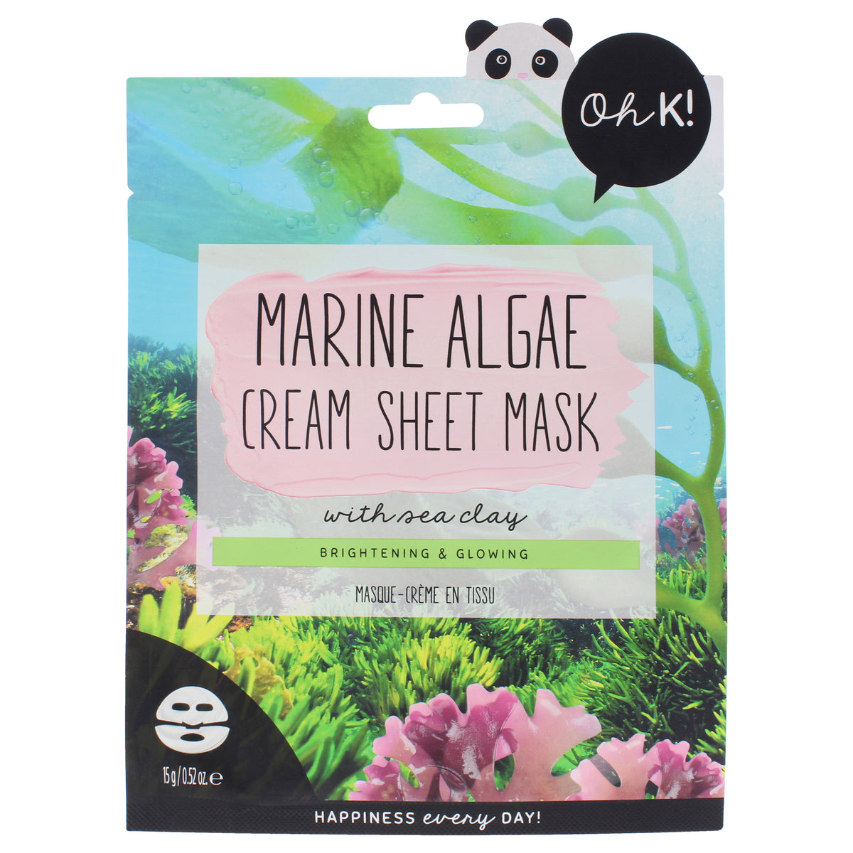 Oh K! Cream Sheet Mask - Marine Algae Unisex Face Masks