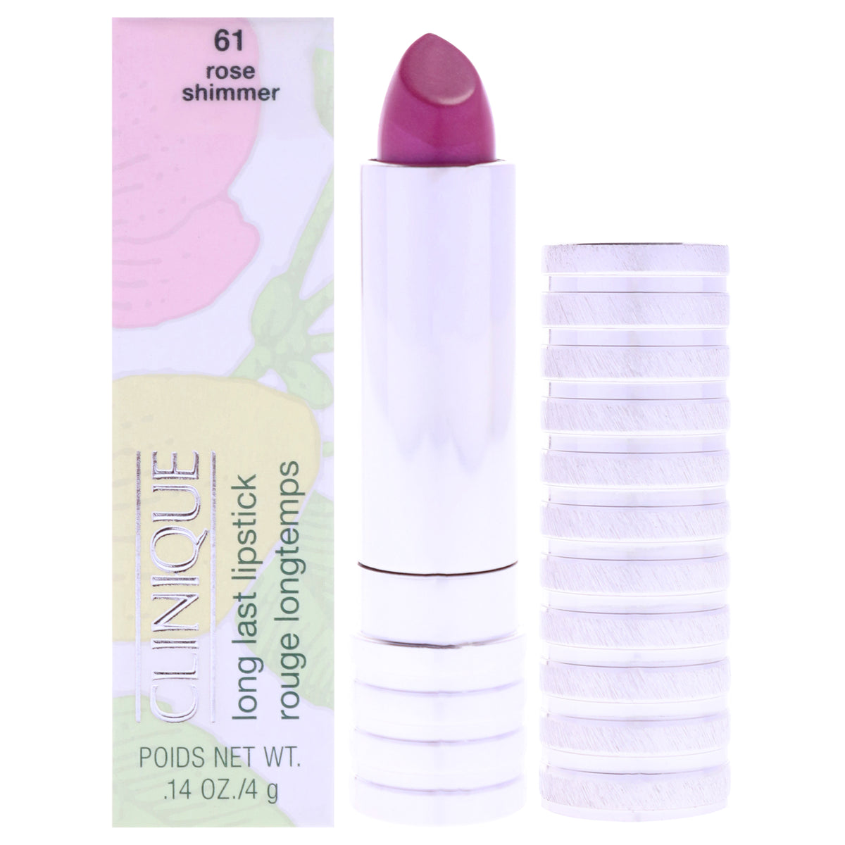 Clinique Long Last Lipstick 61 Rose Shimmer Women's Lipstick 0.14 OZ | 4 ML