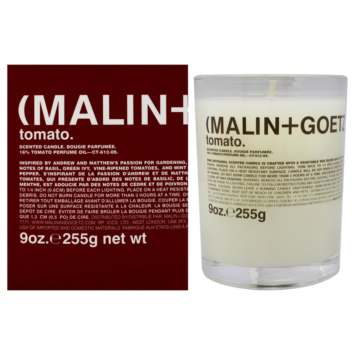 Malin + Goetz Tomato Scented Candle Unisex Candles 9 OZ | 255 G