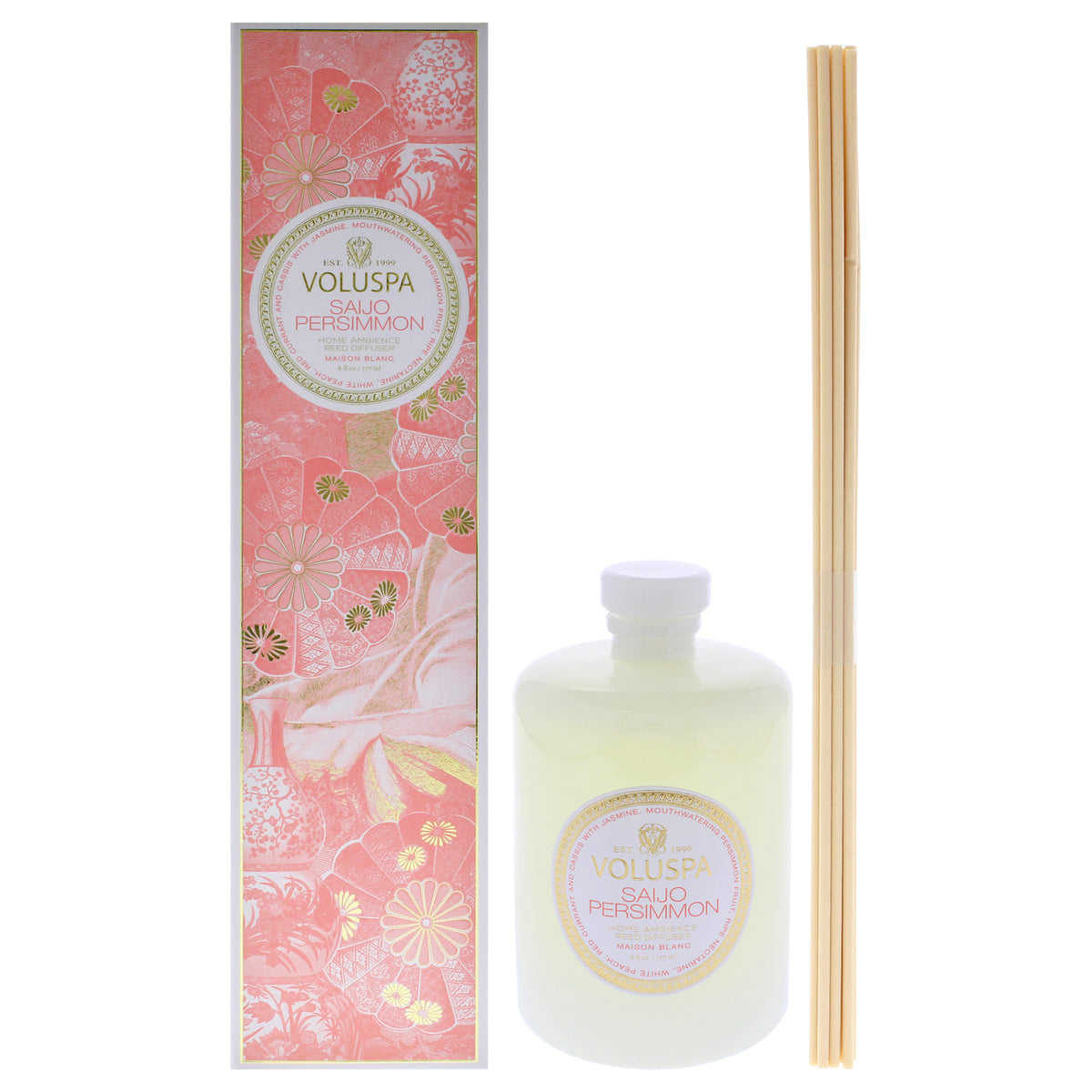 Voluspa The Maison Blanc Collection - Saijo Persimmon Unisex Home Diffuser 6 FL OZ | 177 ML