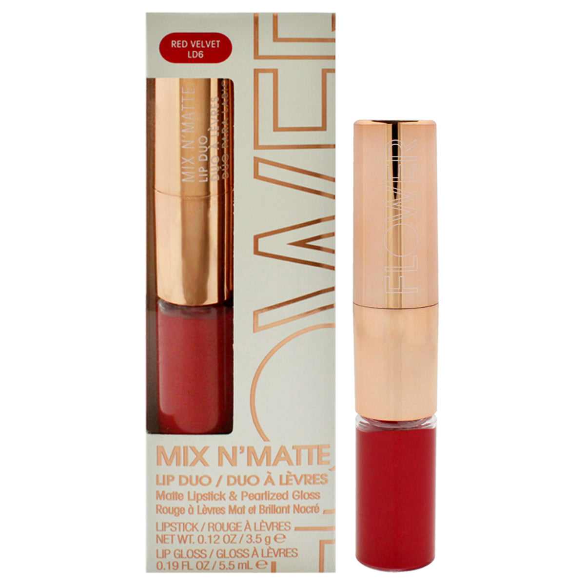 Flower Beauty Mix N Matte Lip Duo - LD6 Red Velvet Women's Makeup Sets 0.12 OZ | 3.4 G
