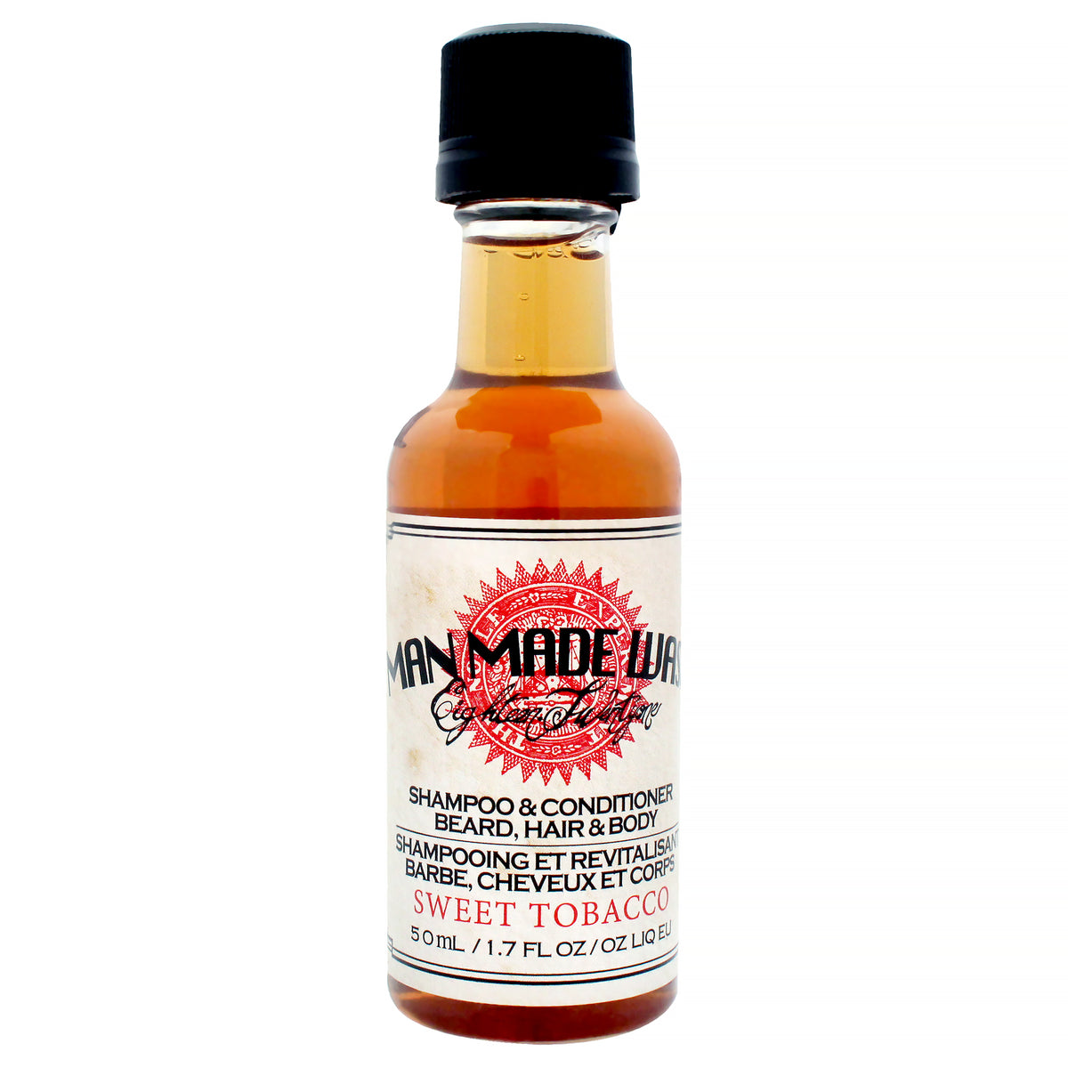 18.21 Man Made 3-In-1 Man Made Wash - Sweet Tobacco Men's 3-in-1 Shampoo, Conditioner & Body Wash 1.7 OZ | 50 ML