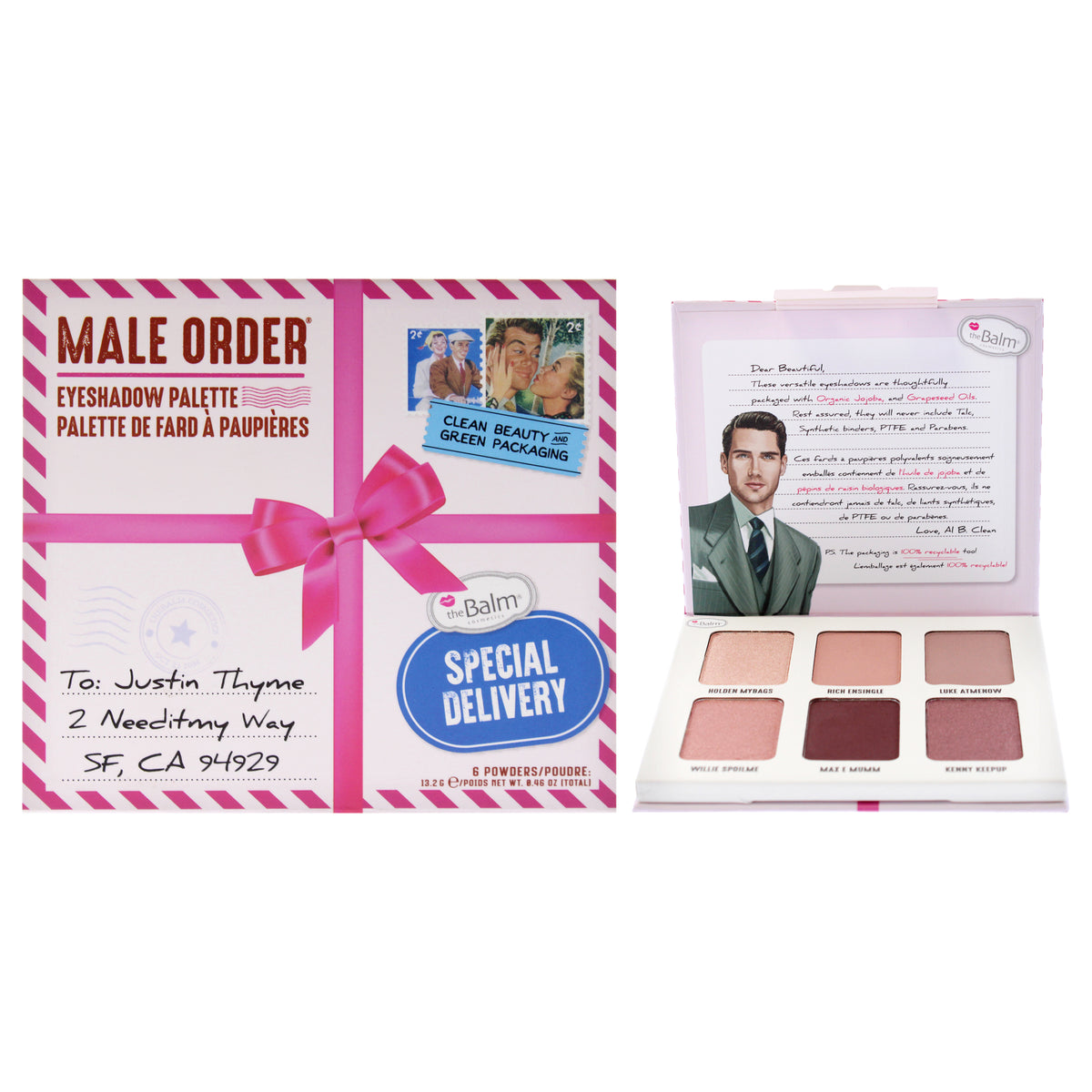 The Balm Male Order Eyeshadow Palette - Especial Delivery Men's Eye Shadow 0.46 OZ | 13 G