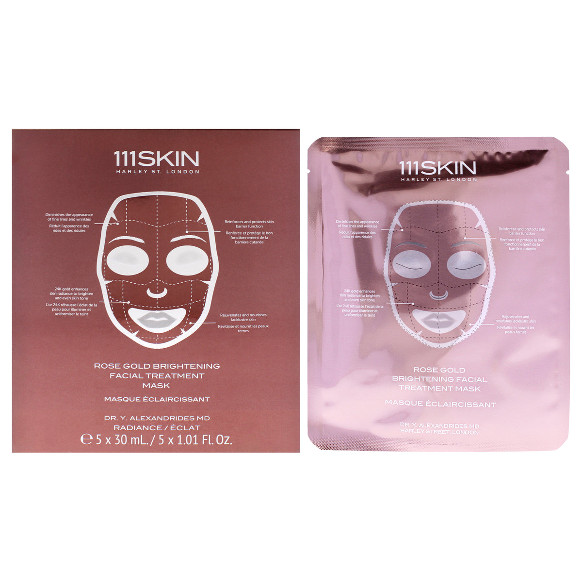 111Skin Rose Gold Brightening Facial Treatment Mask Unisex Face Care Sets & Kits