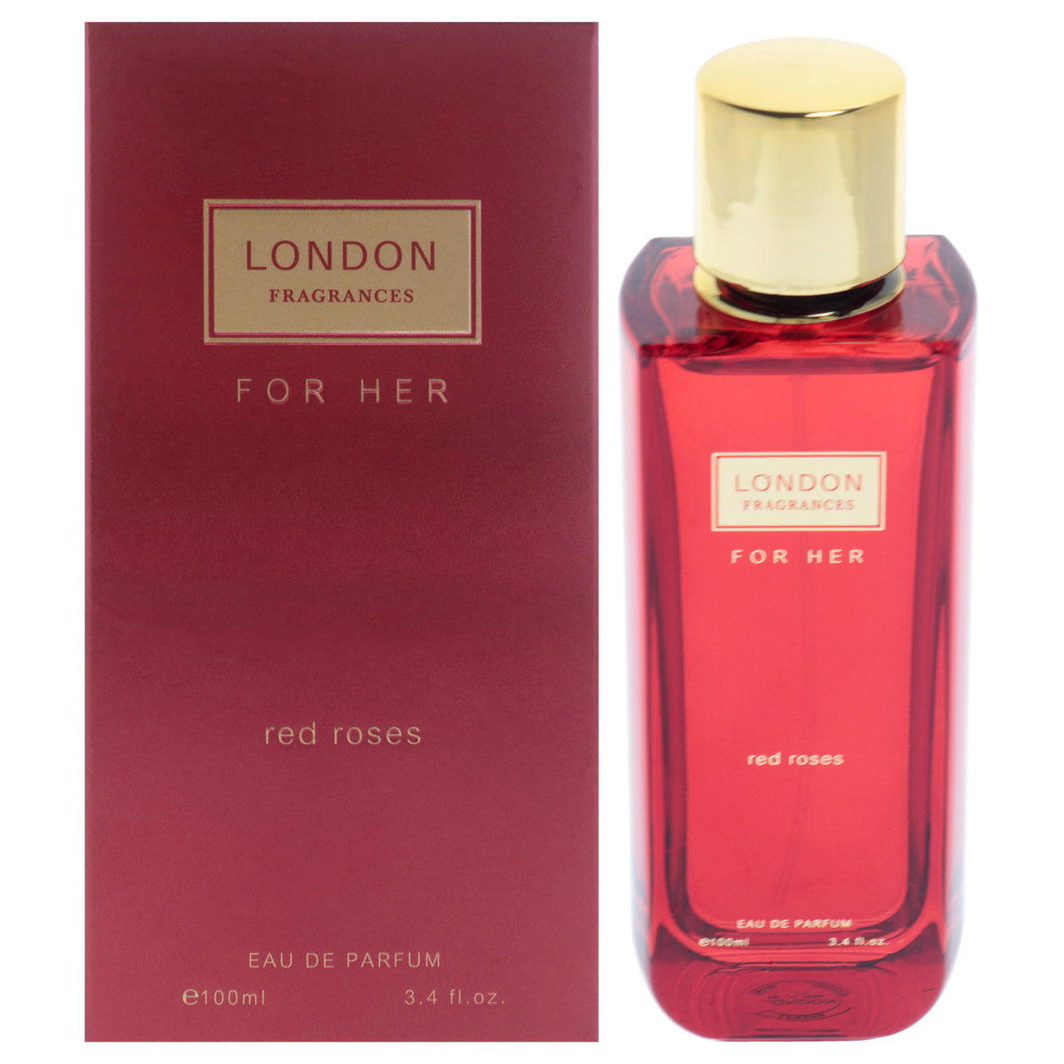 Fine Perfumery London Fragrances - Red Roses Women's Eau de Parfum 3.4 FL OZ | 100 ML