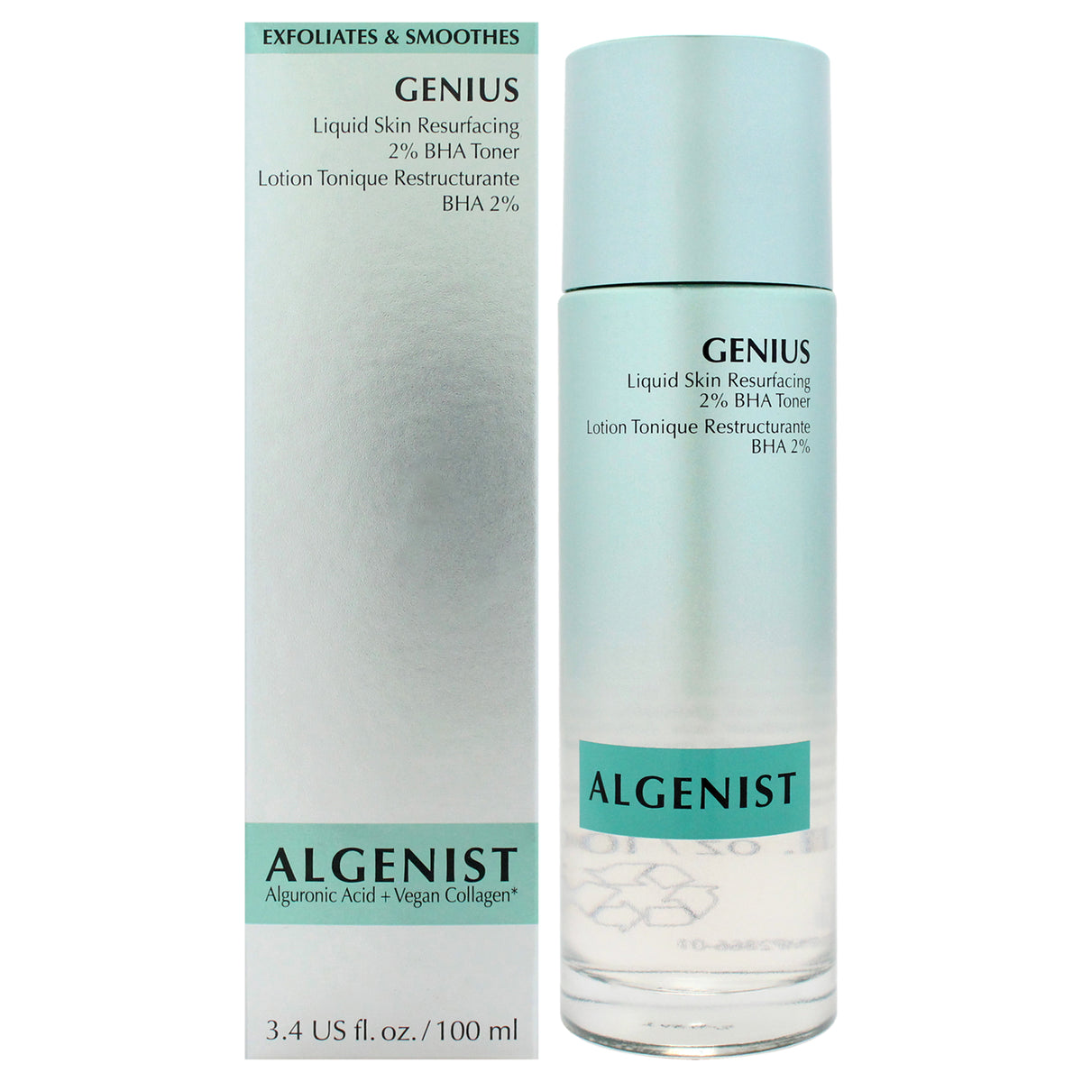 Algenist Genius Liquid Skin Resurfacing Toner Women's Toners & Astringents 3.4 FL OZ | 100 ML
