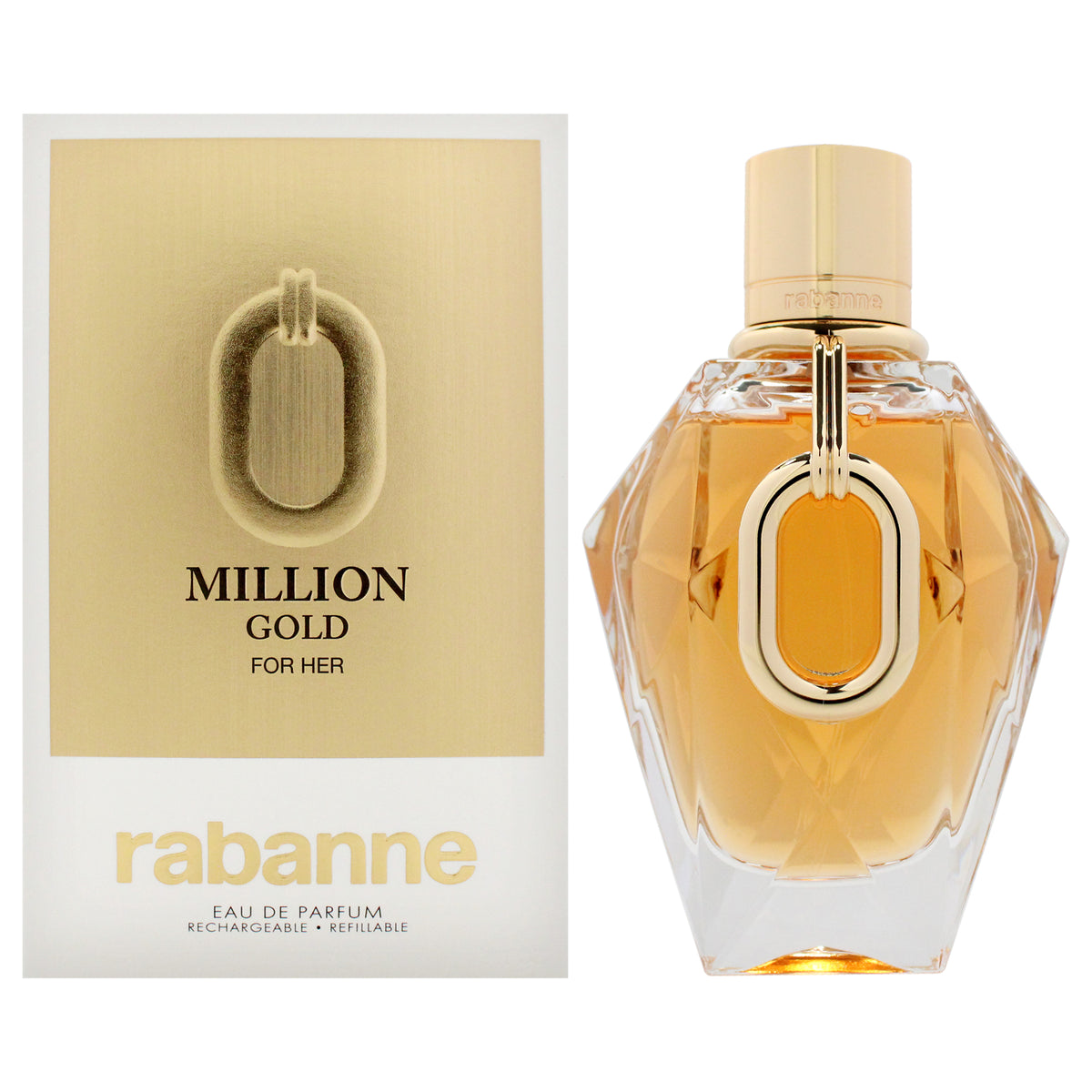 Paco Rabanne Million Gold for Women's Eau De Parfum (Refillable) 3 FL OZ | 88.7 ML