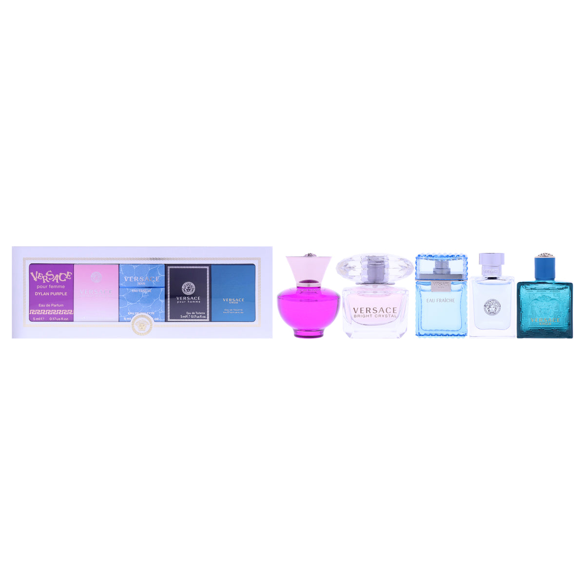 Versace Miniatures Collection Unisex Personal Fragrance Sets 0.17 FL OZ | 5 ML
